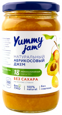 YummyJam Низкокалорийные джемы Yammy Jam, 350 грамм
