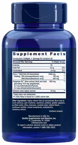 Life Extension Super Omega-3 EPA/DHA Fish Oil, Sesame Lignans &amp; Olive Extract