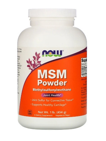 NOW MSM Methylsulfonylmethane Powder, МСМ Метилсульфонилметан Порошок, 454 грамм