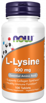 NOW L-Lysine 500 mg, L-Лизин 500 мг