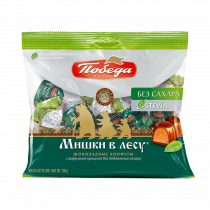 Победа Конфеты шоколадные без сахара "Мишки в лесу", 200 грамм