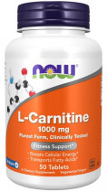 NOW L-Carnitine, L-Карнитин, 50 таблеток
