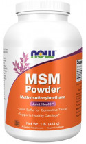 NOW MSM Methylsulfonylmethane Powder, МСМ Метилсульфонилметан Порошок, 454 грамм